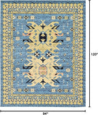 Unique Loom Taftan Collection Border Geometric Tribal Inspired Design Area Rug - Image 2