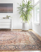 Loloi Layla Collection LAY-08 Red/Navy 9'-0" x 12'-0" .13" Thick Area Rug - Image 8