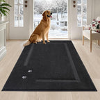 BEQHAUSE Dog Door Mat for Muddy Paws 36"x60" Dirt Trapper Absorbent Doormat Non by BEQHAUSE