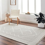 Mark&Day Wool Rugs, 5x7 Nishnabotny Cottage Medium Beige Area Rug, Bedroom or by MARKDAY