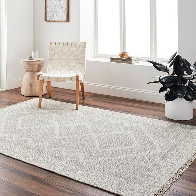 Mark&Day Wool Rugs, 6x9 Nishnabotny Cottage Medium Beige Area Rug, Bedroom or by MARKDAY