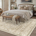 HUGEAR 5x7 Machine Washable Rugs Beige Hallway Area Rug Indoor Accent Rug - Image 3