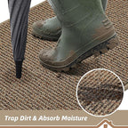 BEQHAUSE Dirt Trapper Door Mat 36" x 60", Non-Slip Washable Doormats Entrance - Image 3