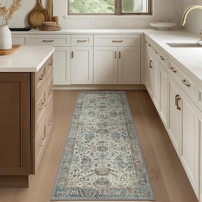 Bavni Bedroom Rug Runners for Hallways, Washable Runner Rug 2x10, Low Pile - Image 4
