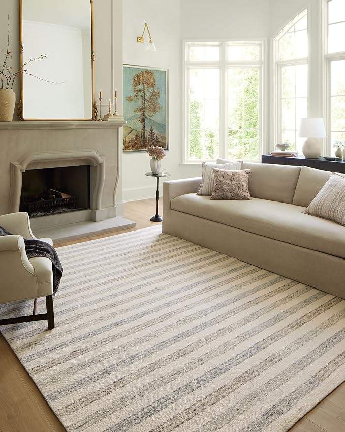 Loloi Chris Loves Julia Chris Collection CHR-05 Ivory/Slate 9'-3" x 13' by Loloi