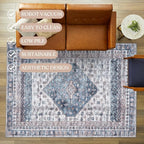 Washable Area Rug. Modern Farmhouse. Vintage. Turkish. Bohemian. Distressed. - Image 3