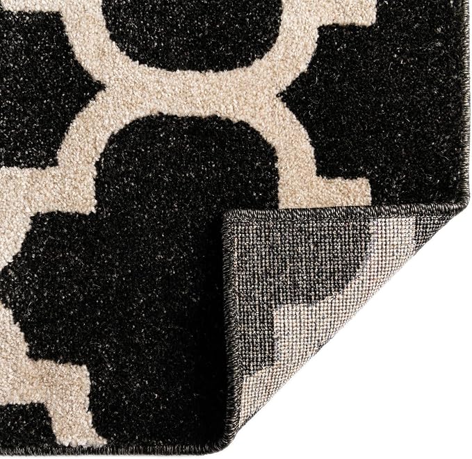 Rugs.com Lattice Collection Rug – 5' x 8' Black Medium Rug Perfect - Image 7