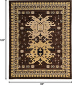 Unique Loom Taftan Collection Border Geometric Tribal Inspired Design Area Rug - Image 2