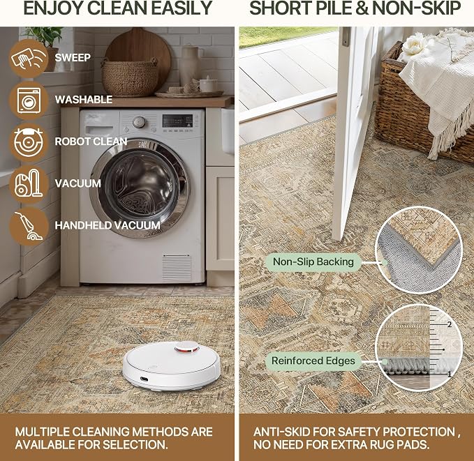 Bavni Washable Rug 5x7 Area Rug - Image 6