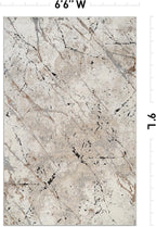 Rugshop Drifted Marble Abstract Area Rug Durable, Kid & Pet Friendly Gray - Image 2