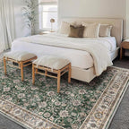 Washable Area Rug 10'x14' Boho Design Non-Shedding Easy Care Ideal - Image 2