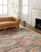 Loloi Jocelyn Collection JOC-03 Mist/Multi 2'-3" x 4'-0" .38" Thick Accent Rug - Image 2