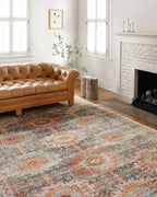 Loloi Jocelyn Collection JOC-03 Mist/Multi 6'-7" x 9'-7" .38" Thick Area Rug - Image 2