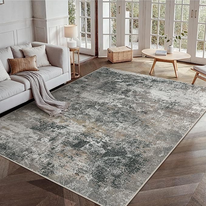 GENIMO Washable 5x7 Area Rugs for Living Room, Non Slip Modern Abstract Rug by GENIMO