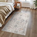 3x5 Area Rugs for Living Room, Machine Washable Non Slip Vintage Rugs, Low Pile by BESBLEE