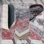 Fame Rugs Turkish Rug. Washable Vintage Oriental Antique Inspired Traditional - Image 3