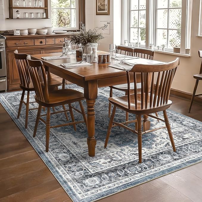 6x9 Area Rugs for Living Room Ultra-Soft Washable Rug Vintage Distressed Boho - Image 3