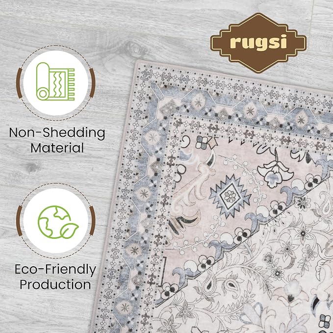Washable Entryway Rug 3x5 | Non Slip Rug Runners - Image 4