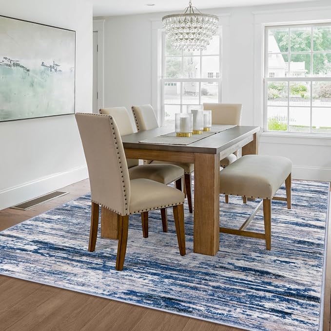 6x9 Modern Abstract Area Rug for Bedroom, Non-Shedding Rugs for Living Room - Image 2