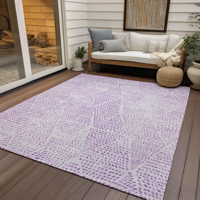 Addison Rugs Chantille ACN591 Purple 5' x 7'6" Indoor Outdoor Area Rug - Image 8