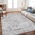 Area Rug 5'x7' Washable Rug Vintage Traditional Floor Cover Thin Retro Kitchen - Image 2