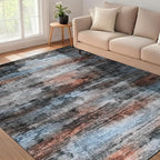 WILLSUN Washable Area Rugs, 6x9 Non-Slip Boho Large Area Rugs - Image 2