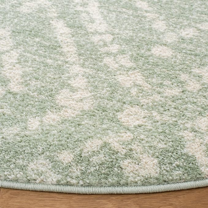 SAFAVIEH Adirondack Collection 6' Round Green/Ivory ADR131Y Modern Diamond - Image 4