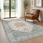 GENIMO 5X7 Area Rugs for Living Room, Machine Washable Vintage Floor Cover by GENIMO