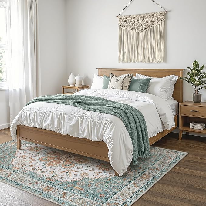 GENIMO 5X7 Area Rugs for Living Room, Machine Washable Vintage Floor Cover - Image 6