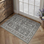 Black Entryway Rug 2x3 Vintage Area Carpet Indoor Kitchen Washable Door Mat - Image 4