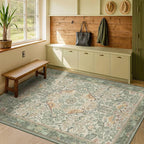 Washable Sage Green Area Rugs 5x7 - Image 8