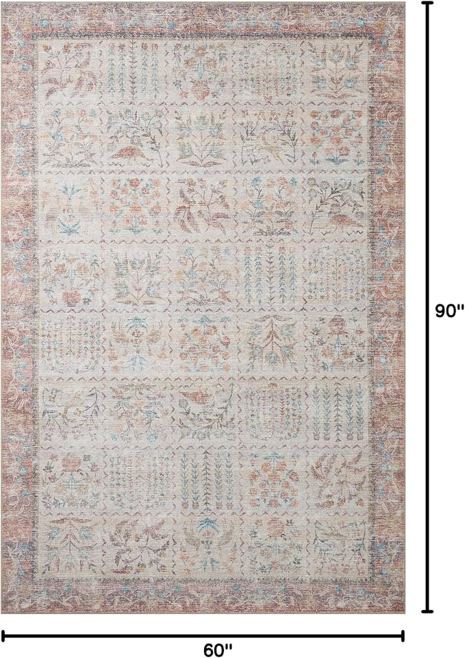 Loloi Rifle Paper Co. Maison Collection MAO-08 Cream 5'-0" x 7'-6", .19" Pile - Image 2