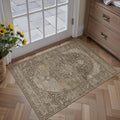 2x3 Brown Washable Vintage Area Rug by WondRg