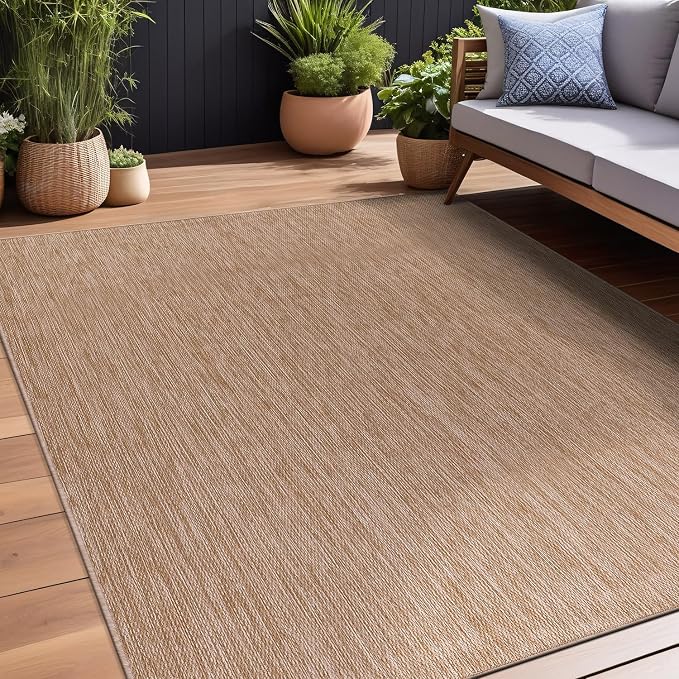 Beverly Rug Indoor Outdoor Rug 6x9, Washable Outside Carpet - Image 2