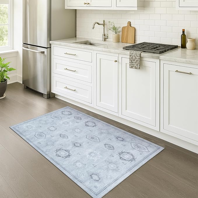 Fame Rugs Turkish Rug. Washable Vintage Oriental Antique Inspired Traditional by FameRugs