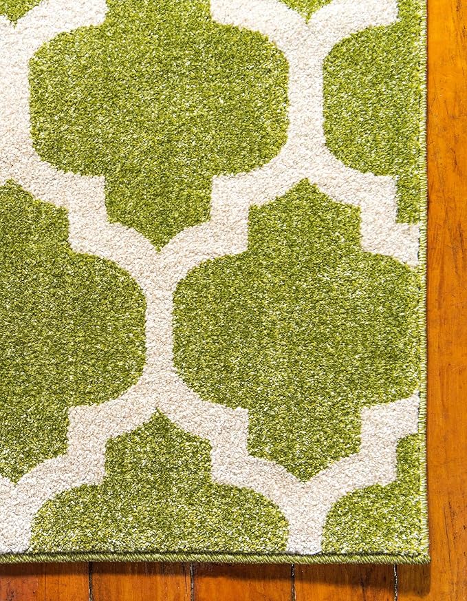 Rugs.com Lattice Collection Rug – 10 Ft Runner Light Green Medium Rug Perfect - Image 6