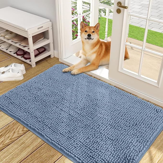OLANLY Dog Door Mat for Muddy Paws 48x30, Absorbs Moisture and Dirt, Absorbent by OLANLY