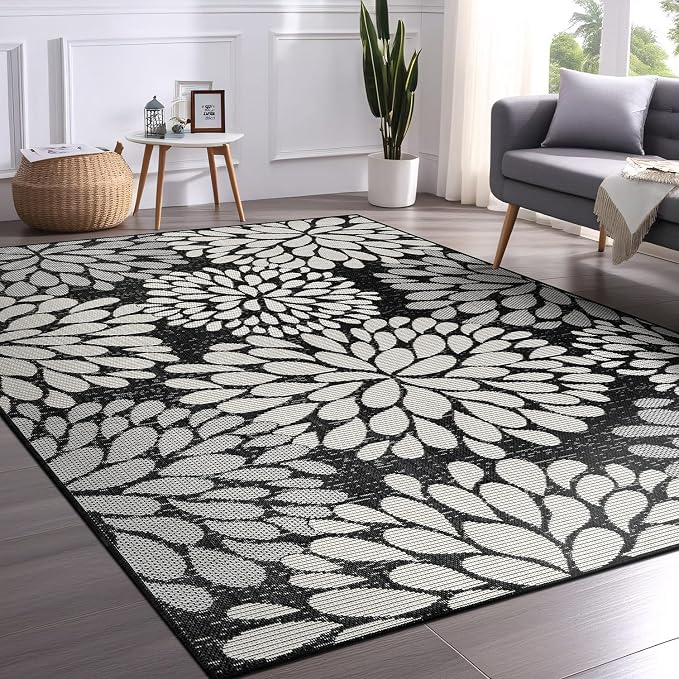 Beverly Rug Outdoor Rug 10x14 Modern Exotic Tropical Leaf Area Rugs - Image 9