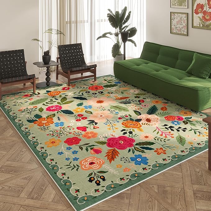 Rugcomf Area Rugs 8x10 Rug for Living Room Clearance Washable Boho Area Rug Non by Rugcomf