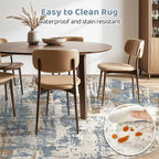 Round Rug Living Room Rugs: 10Ft Washable Circle Large Abstract Modern Soft - Image 5