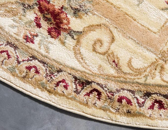 Unique Loom Versailles Collection Traditional Classic Floral Motif Area Rug - Image 10