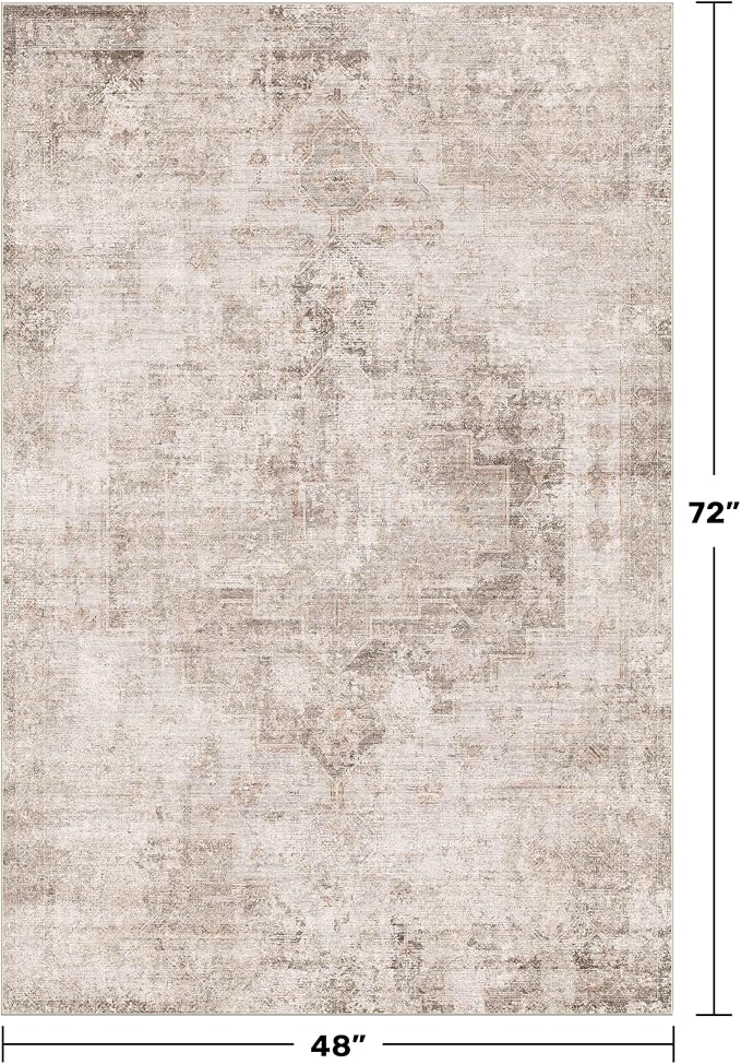 Washable 4x6 Rug for Small Living Room, Area Rug for Kitchen, Large Entryway - Image 2
