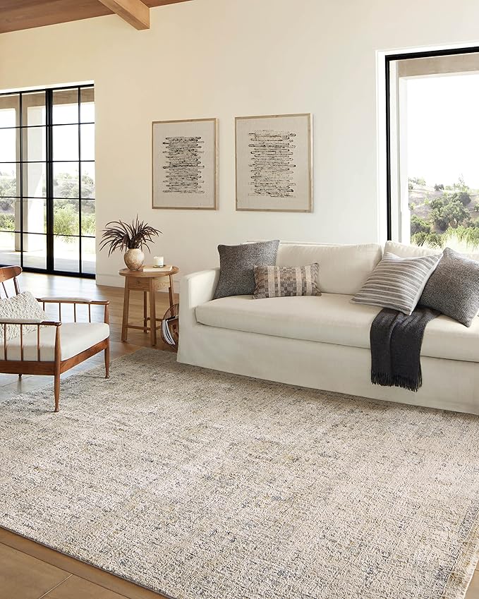Loloi Amber Lewis Alie Collection ALE-02 Sand/Sky 7'-10'' x 10', .13'' Pile by Loloi