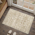 HUGEAR 2x3 Small Rug Machine Washable Area Rug Beige Entryway Rugs Entrance by HUGEAR