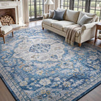 tchdio 5x7 Area Rugs for Living Room, Vintage Non Slip Washable Rug, Soft Low by Tchdio