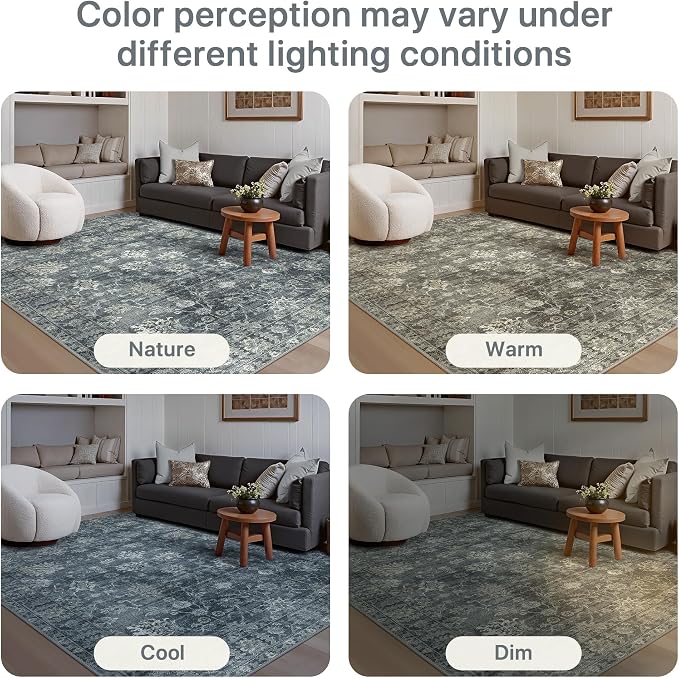 GENIMO Runner Rug 2x6 Non Slip Machine Washable Vintage Hallway Runner Rug - Image 8