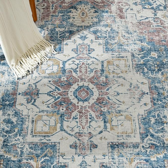 jinchan Kelda Runner Rug 3x10 Vintage Hallway Rug Washable Runner Retro Floor - Image 7