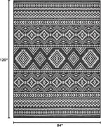 Beverly Rug Waikiki Boho Indoor Outdoor Rug 8x10, Washable Outside Carpet - Image 2