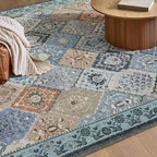 Phantoscope Washable Round Area Rug 6ft Non-Slip, Vintage Boho Rugs - Image 6