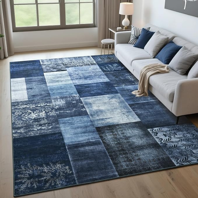 Tepook Modern Area Rug for Living Room, 6x9 Geometric Large Rugs for Bedroom - Image 2